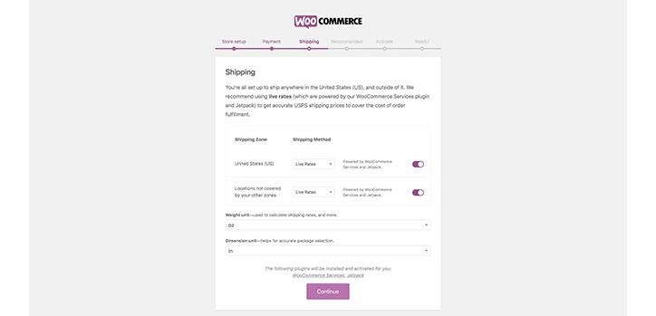 Opzioni di configurazione della spedizione di WooCommerce