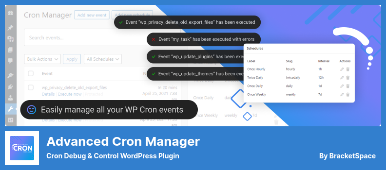 Plugin Advanced Cron Manager - Plugin Cron Debug e Controllo WordPress