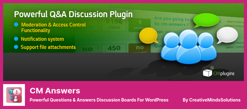 Plugin CM Answers - Potenti forum di discussione di domande e risposte per WordPress