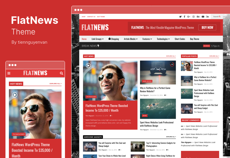 Tema FlatNews - Tema WordPress Responsive Magazine