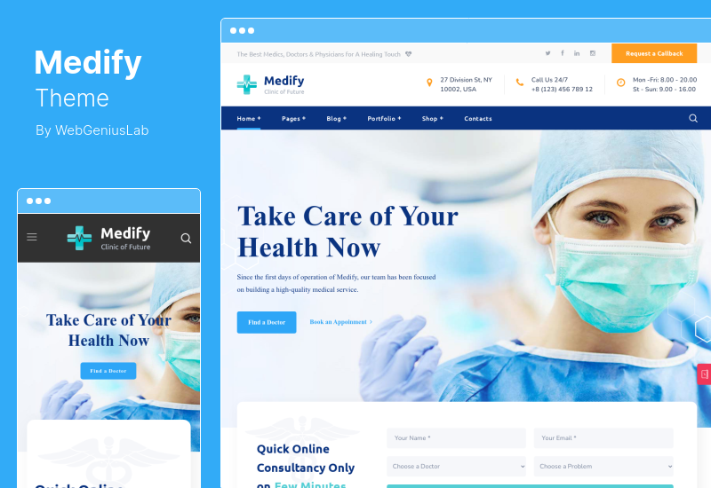 Tema Medify - Tema WordPress per la clinica sanitaria