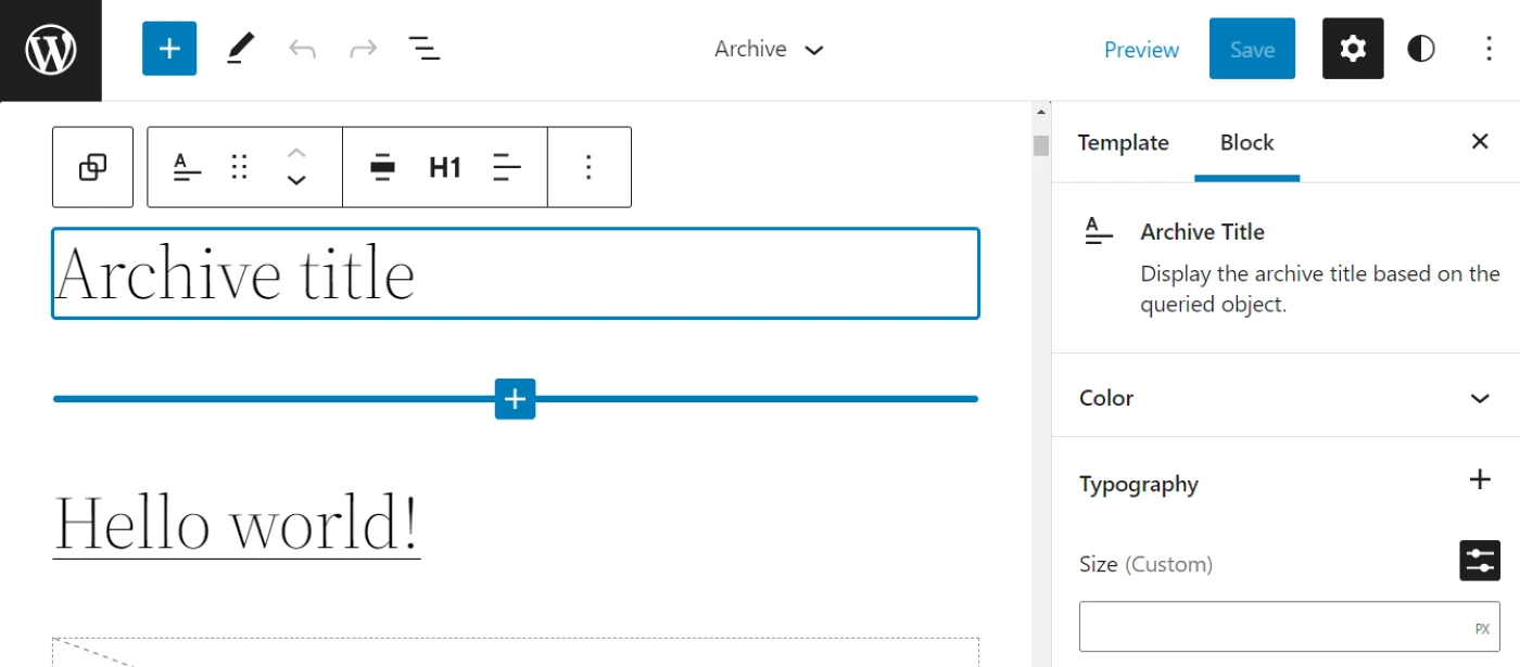 Modifica del modello di archivio per creare una pagina di categoria WordPress personalizzata