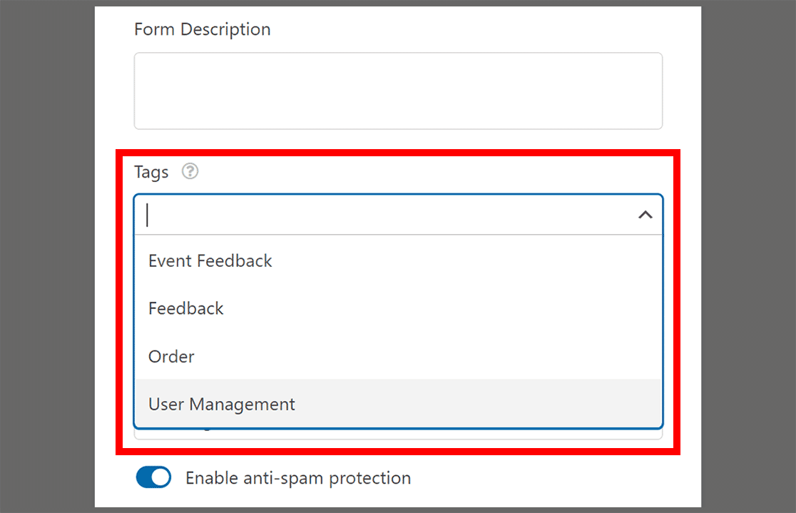 Form tags