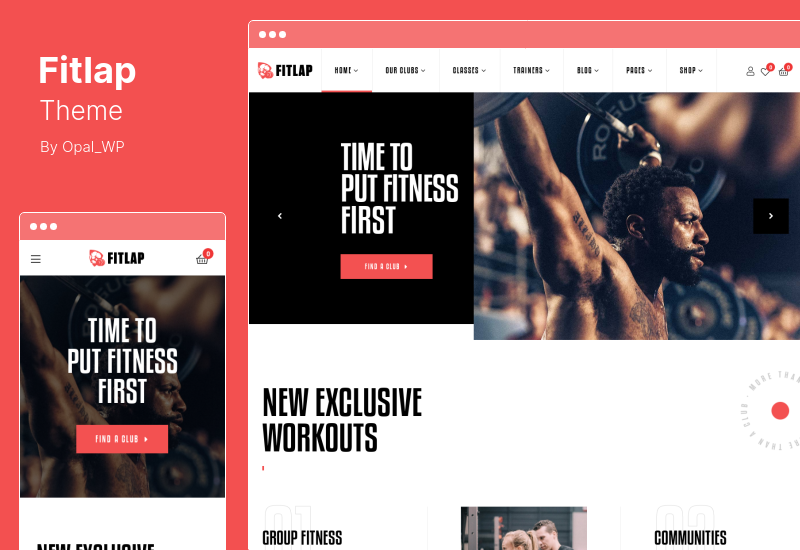 Fitlap-Thema - WordPress-Thema für Fitnessstudio und Fitnessclub