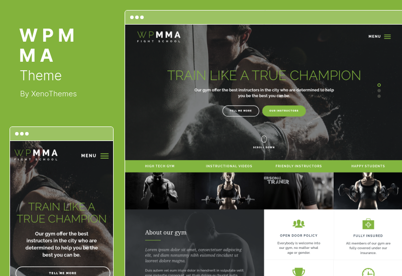 WP MMA-Thema - Fitnessstudio & Fitness WordPress-Thema