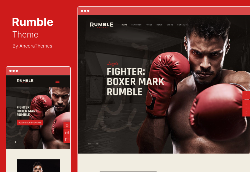 Rumble Theme - Boxen & Mixed Martial Arts Kampf WordPress Theme