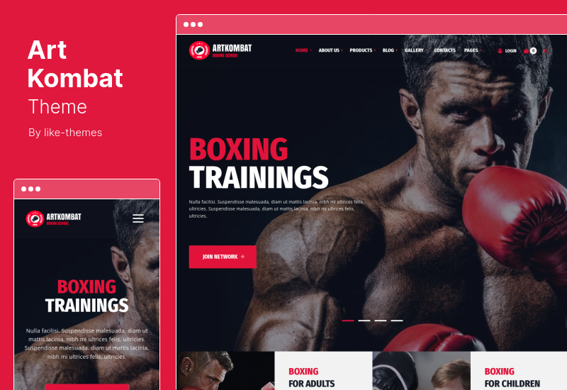 ArtKombat Theme – Boxschule und Kampfkunst WordPress Theme