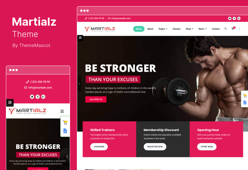 Martialz Theme – WordPress-Thema für Kampfkunsttraining