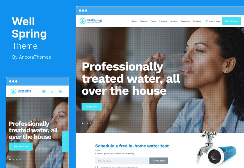 Tema WellSpring - Tema WordPress per filtri acqua e acqua potabile