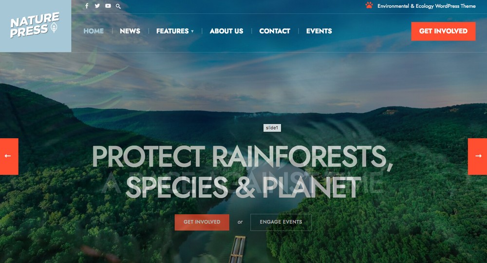 Tema WordPress di NaturePress