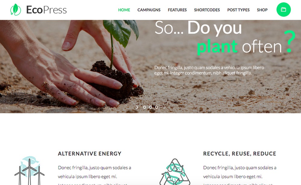 Temi WordPress di Eco Press Nature