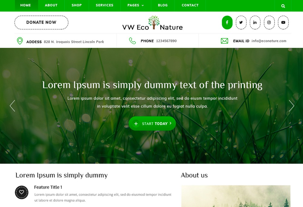 Tema WordPress di VW Eco Nature