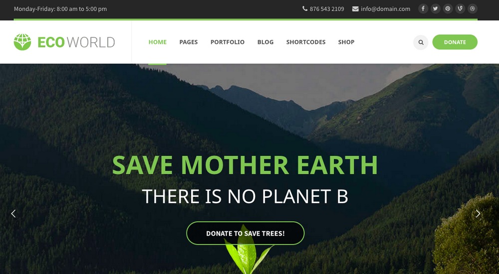 Tema WordPress Eco World