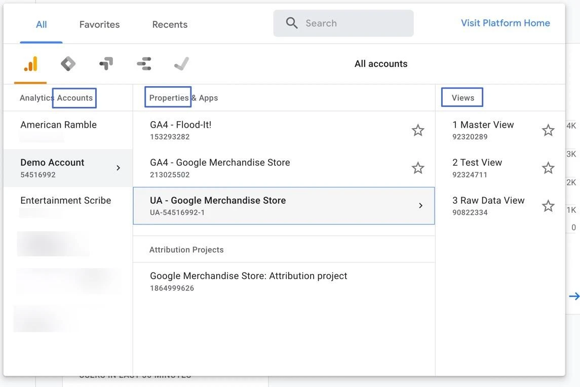 akun dan properti dan tampilan untuk mempelajari cara menambahkan pengguna ke Google Analytics