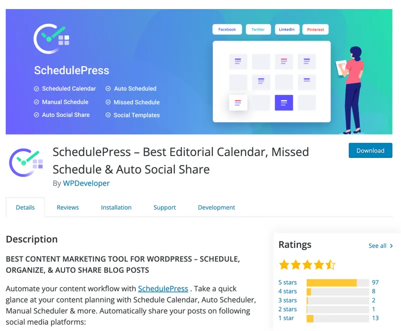 SchedulePress 插件