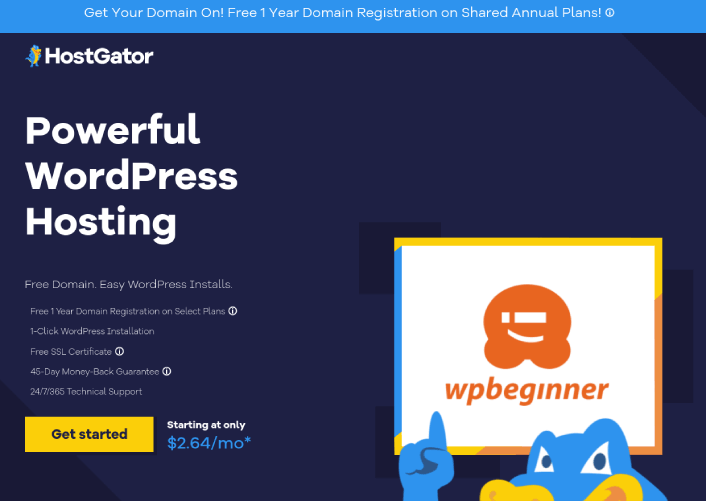 HostGator บริการโฮสติ้ง WordPress ที่ดีที่สุด