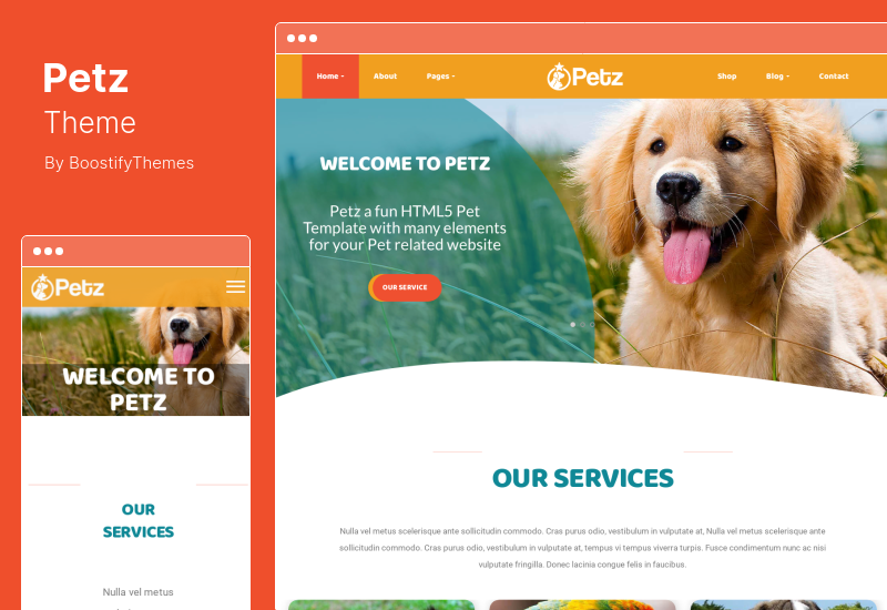 Petz Theme - การดูแลสัตว์เลี้ยง & ธีม WordPress สัตวแพทย์