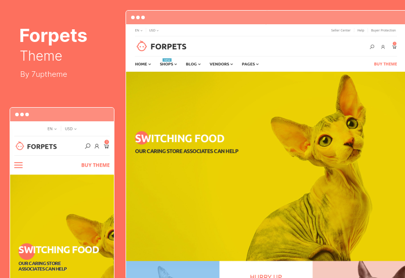 ธีม Forpets - ธีมร้านขายอาหาร WooCommerce