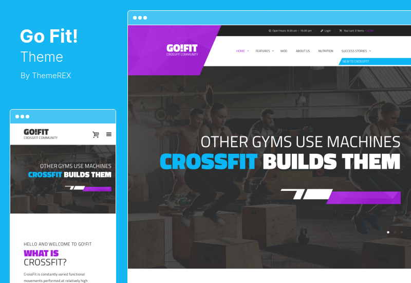 GoFit! Thema - Fitness, Fitnessstudio und Crossfit WordPress-Theme