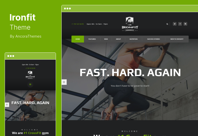 Ironfit-Thema - Fitness-, Fitnessstudio- und Crossfit-WordPress-Theme