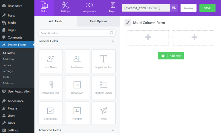 Interface de formulaire Comment créer un formulaire multi-colonnes dans WordPress