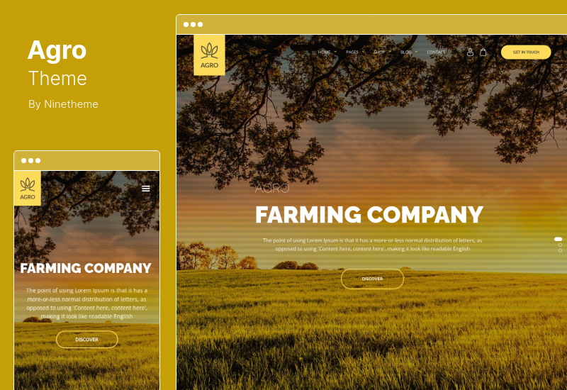 Agro Theme-Organic FarmAgricultureWordPressテーマ