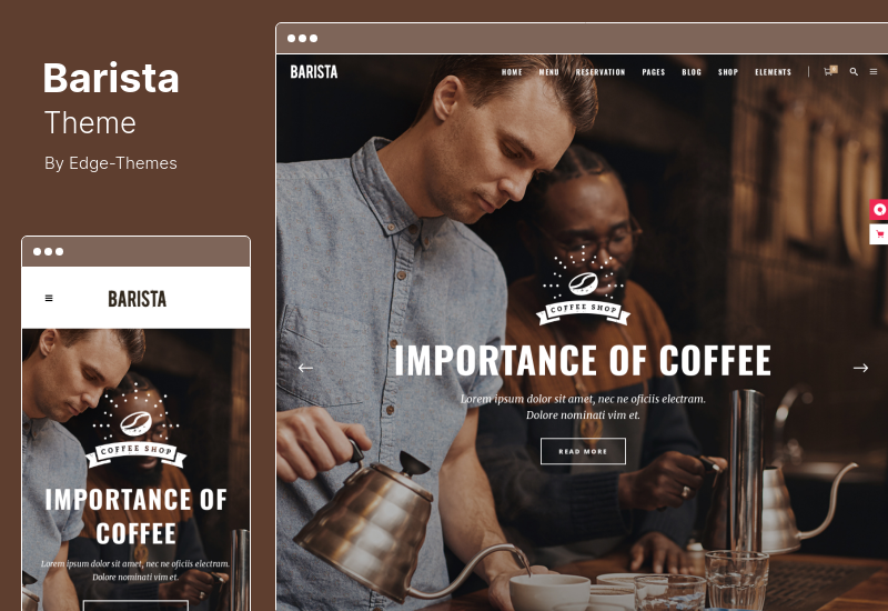 Barista Theme - ธีม WordPress สมัยใหม่สำหรับร้านกาแฟ ร้านกาแฟ และบาร์