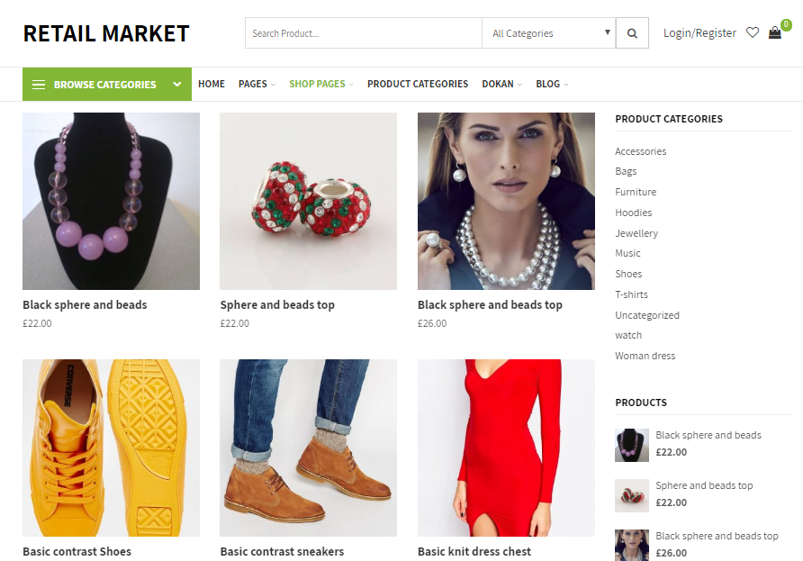 Retailmarket WooCommerce-Thema