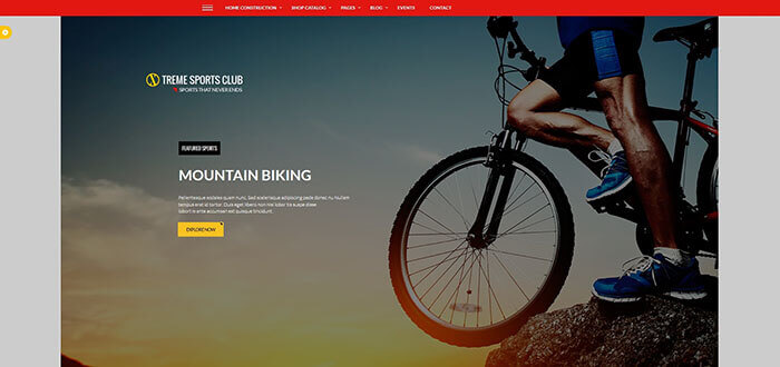 Xtreme Sports - Motyw Klubu WordPress