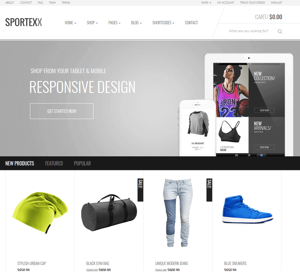 Sportexx - Moda na sport i siłownię Motyw WooCommerce