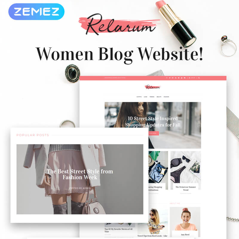 Relarum - Women Blog Multipurpose Classic Elementor WordPress Theme