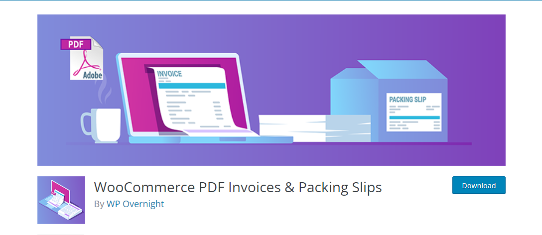 ปลั๊กอิน Woocommerce - ใบแจ้งหนี้ WooCommerce PDF และสลิปบรรจุภัณฑ์