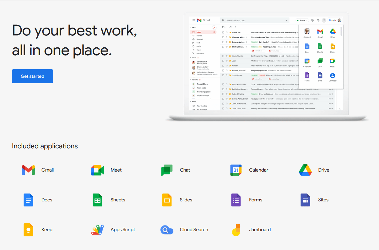 GoogleWorkspaceから利用できる多くのアプリ