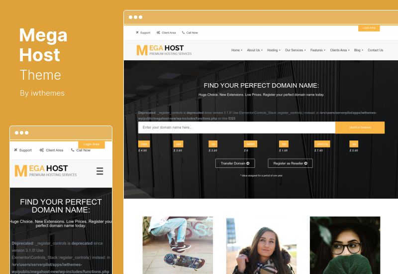 MegaHost Theme – Hosting mit WHMCS WordPress Theme