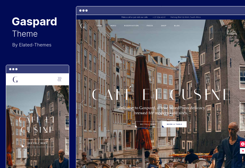Gaspardテーマ-レストランとコーヒーショップのWordPressテーマ