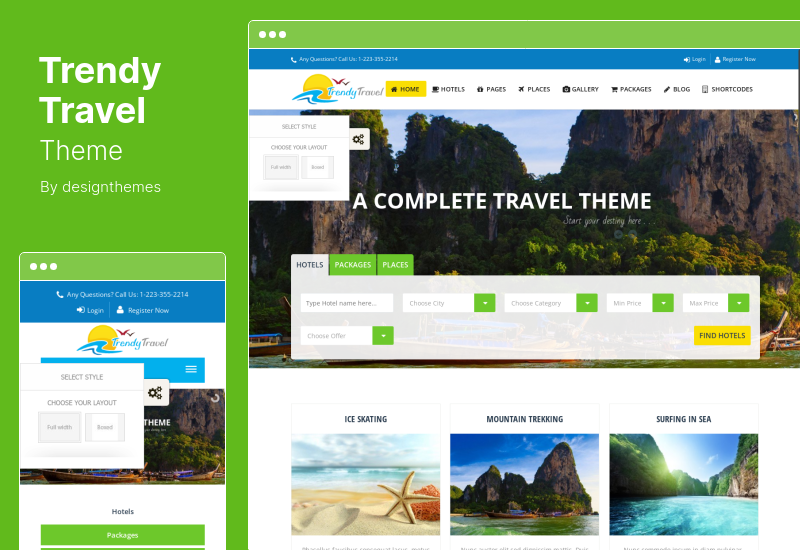 Trendiges Reisethema – Tourismus & Reisen WordPress Theme