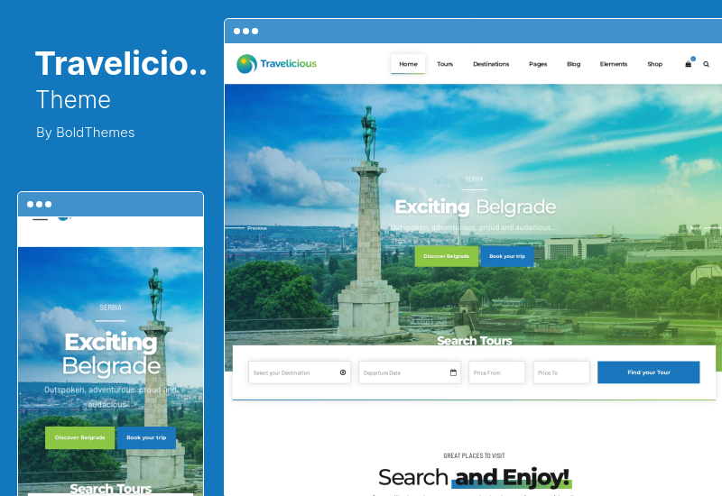 Travelicious Theme – WordPress Theme für Tourismus, Reisebüros und Reiseveranstalter