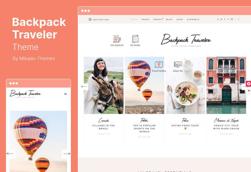 Backpack Traveller Theme - Modernes Blog-WordPress-Thema