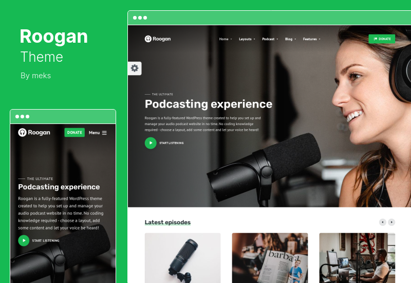 Roogan-Thema – Podcast-WordPress-Theme