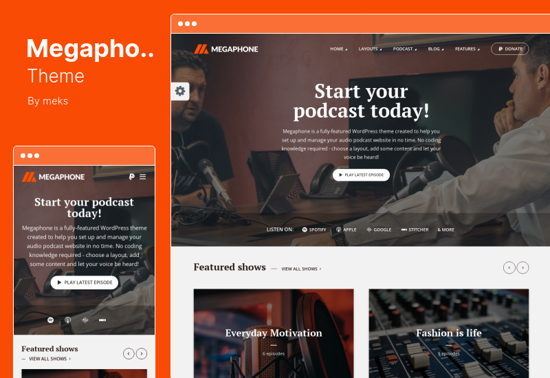 Megaphon-Theme – Podcast-WordPress-Theme