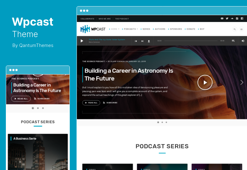 Wpcast-Thema - Audio-Podcast-WordPress-Theme