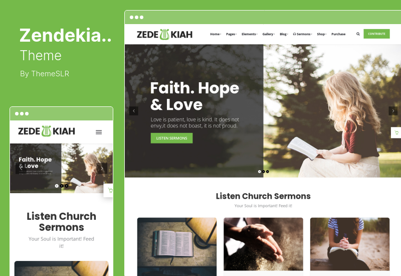 ธีม Zendekiah - ธีม WordPress คริสตจักรและศาสนาอเนกประสงค์