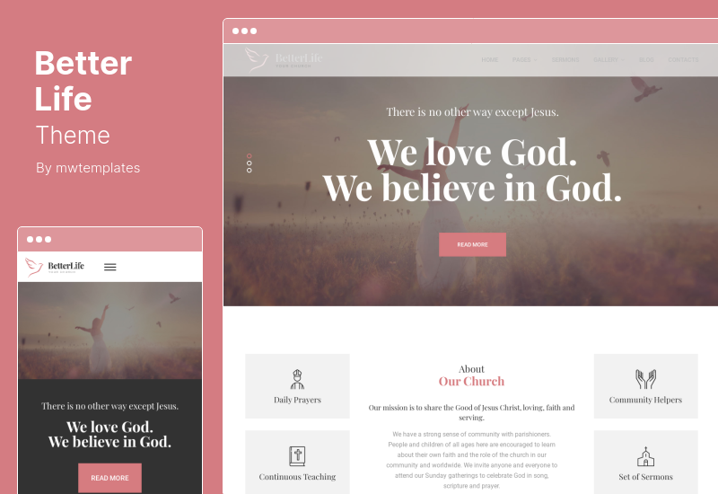 Tema BetterLife - Tema WordPress Igreja e Religioso