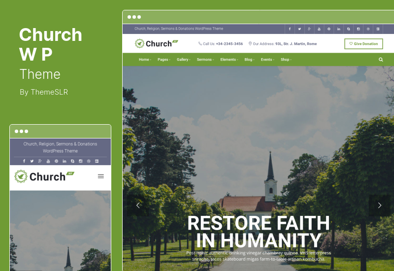 ChurchWP Theme - współczesny motyw WordPress dla kościołów