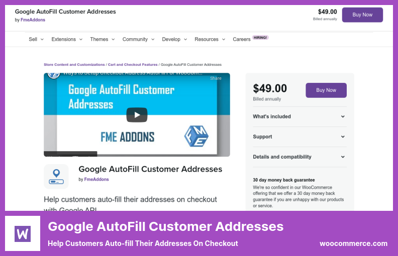 Google AutoFill Customer Addresses Plugin - 고객이 결제 시 주소를 자동으로 채울 수 있도록 지원