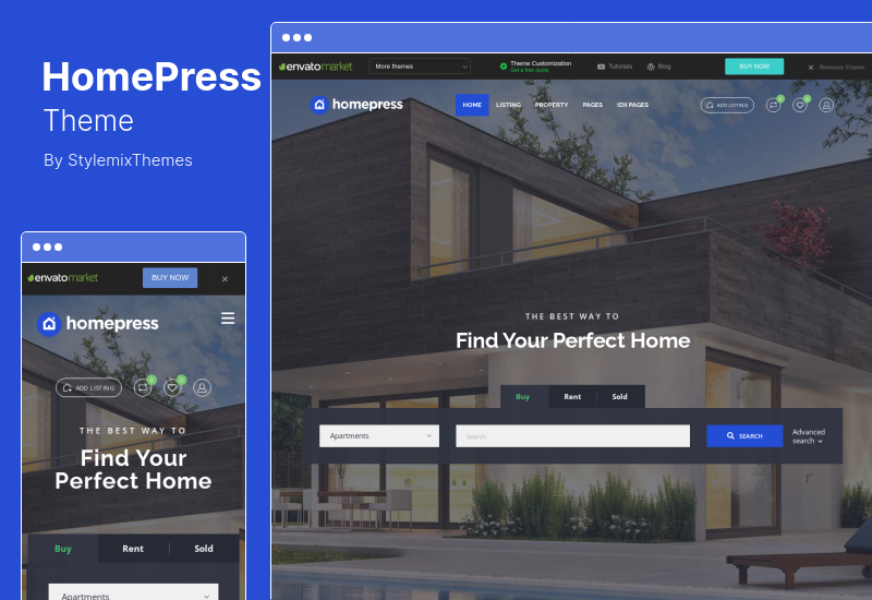 HomePress Theme - Тема WordPress о недвижимости