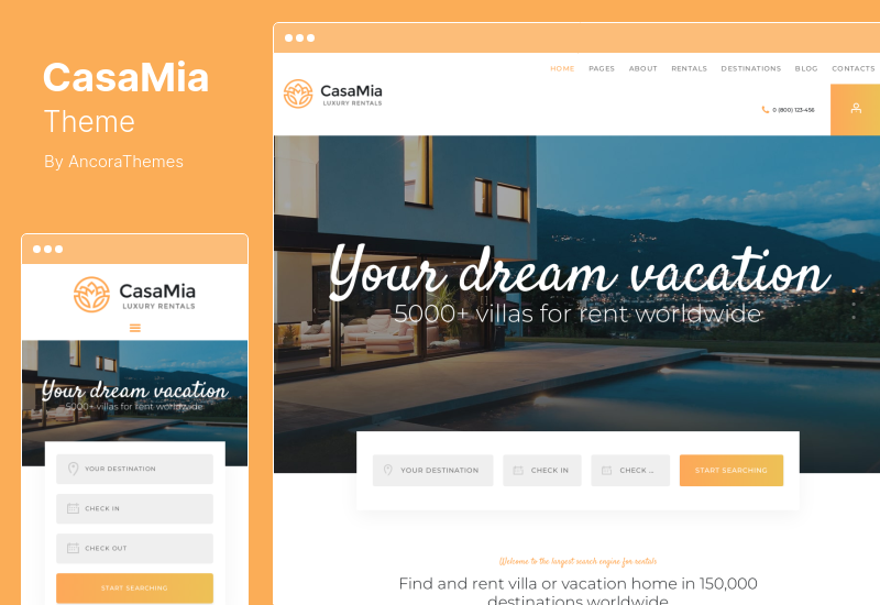 ธีม CasaMia - ให้เช่าอสังหาริมทรัพย์ ธีม WordPress อสังหาริมทรัพย์