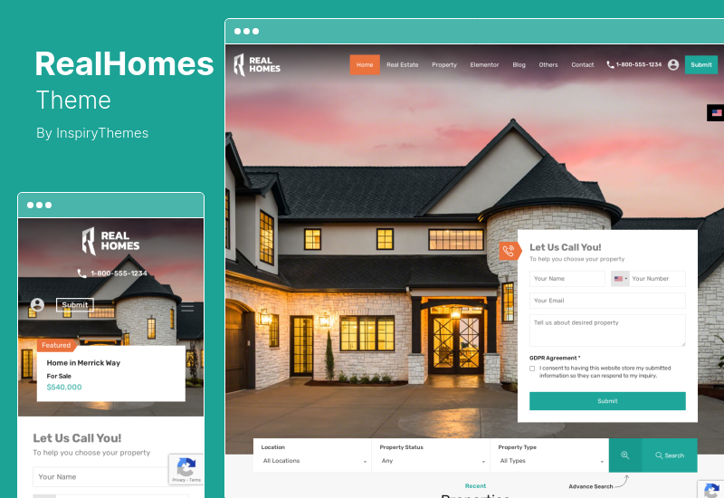 RealHomes Theme - Motyw WordPress na sprzedaż nieruchomości