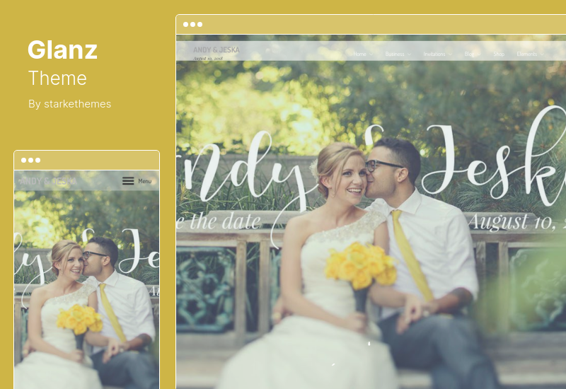 Glanz-Thema - WordPress-Theme für Hochzeiten