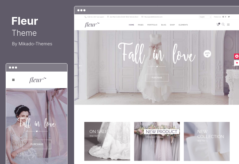 Fleur Theme - Tema WordPress pentru nuntă